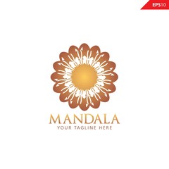 Elegant Ornament / Luxury Golden Mandala logo design vector