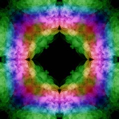 Abstract smoke isolated on black background,Rainbow powder