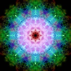 Abstract smoke isolated on black background,Rainbow powder