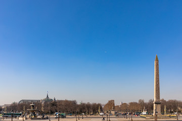 Fototapeta na wymiar 27 FEB 2019 - Paris, France - Place de la Concorde