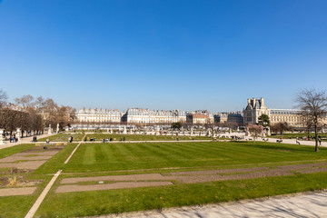 Fototapeta na wymiar 27 FEB 2019 - Paris, France - Tuilerie gardens
