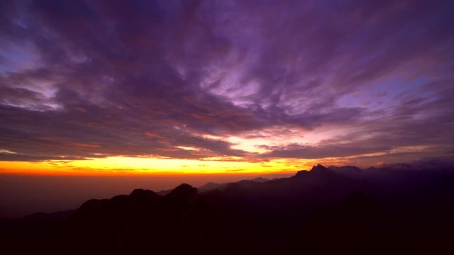 China's Huashan Mountain Peak spectacular beautiful sunrise scenery film