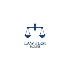 Law Firm logo and icon design template-vector