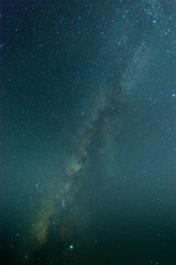 Amazing Beautiful night sky,Universe filled with stars, nebula and galaxy with noise and grain.Photo by long exposure and select white balance.selection focus
