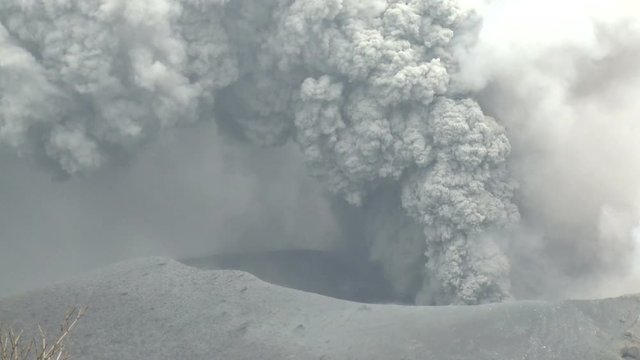 Kirishima Volcano Blasts Volcanic Ash From Its Crater