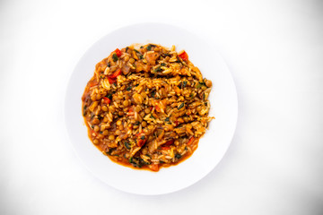 Vegetable dhal - lentil dhal with tomato, brown lentils