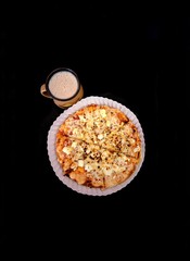 Delicious Pizza and Hot beverage 