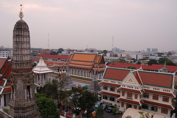 The inner buildings of Wat Arun in Bangkok, Thailand