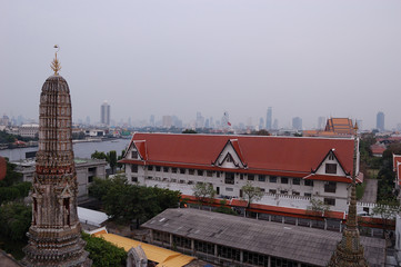 A view from Wat Arun (Bangkok, Thailand) to the neighborhood