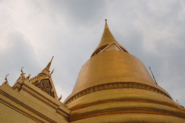 A golden stupa inside the Grand Palace of Bangkok, Thailand