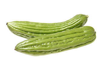 Bitter melon on white background