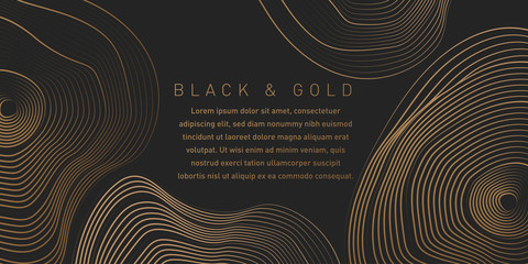 Black and Gold Pattern Background