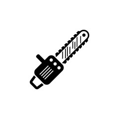Chainsaw icon on a white background. Vector illustration.
