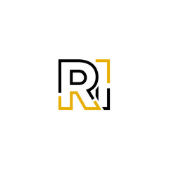 Letter RI logo icon design template elements