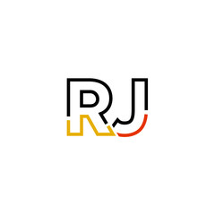 Letter RJ logo icon design template elements