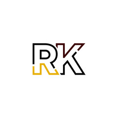 Letter RK logo icon design template elements