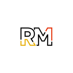Letter RM logo icon design template elements
