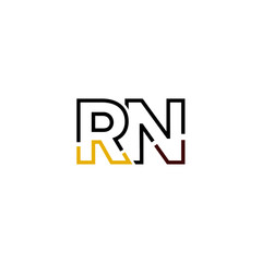 Letter RN logo icon design template elements