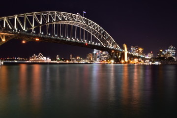 Naklejka na ściany i meble The night view of Sydney in Australia