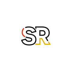 Letter SR logo icon design template elements