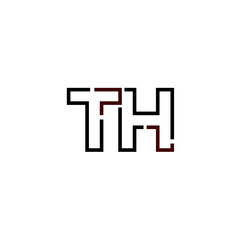Letter TH logo icon design template elements