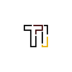 Obraz premium Letter TI logo icon design template elements