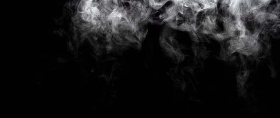 Abstract powder or smoke isolated on black background
