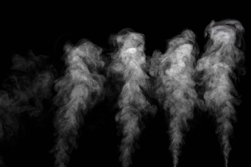 Abstract powder or smoke isolated on black background