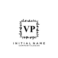 Letter VP Beauty Logo Template Vector