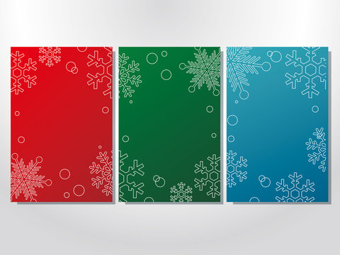 Christmas season card design set