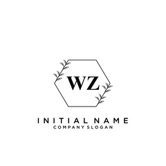 Letter WZ Beauty Logo Template Vector