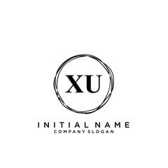 Letter XU Beauty Logo Template Vector