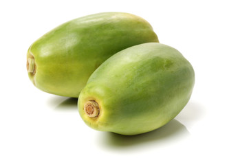 Papaya fruit isolated on a white background