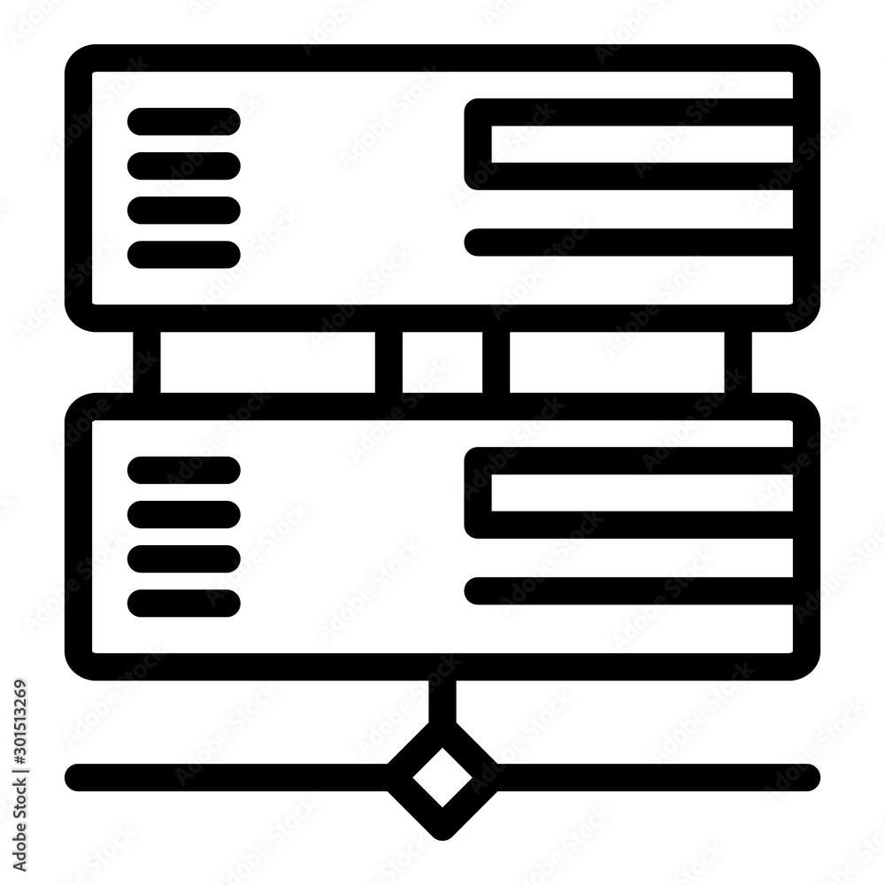 Poster office server icon. outline office server vector icon for web design isolated on white background