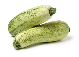 zucchini courgette isolated on white background