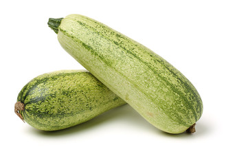 zucchini courgette isolated on white background