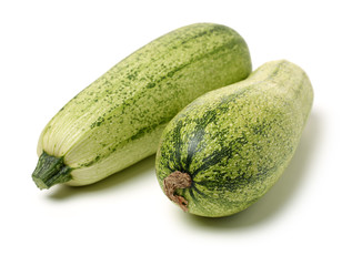 zucchini courgette isolated on white background