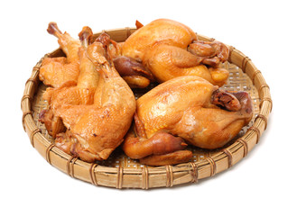 Roast Chicken on white background