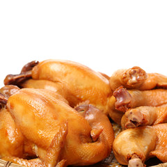 Roast Chicken on white background