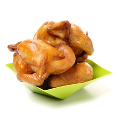 Roast Chicken on white background