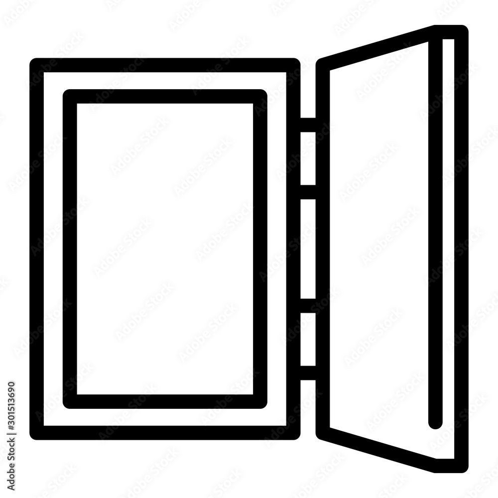 Poster open door to yourself icon. outline open door to yourself vector icon for web design isolated on whi