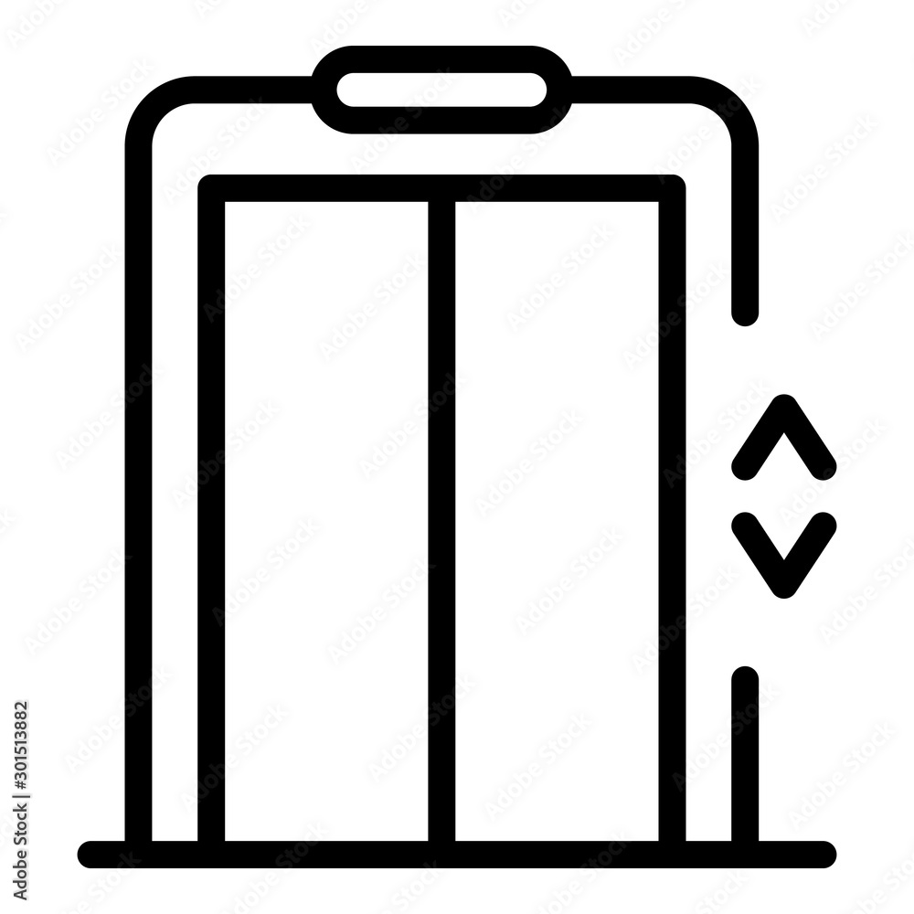 Poster standard elevator icon. outline standard elevator vector icon for web design isolated on white backg