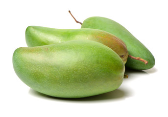 Mangos on a white background