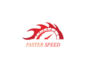 Faster Speed car logo template vector illustration