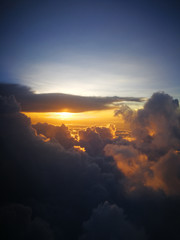 The airplane window. The clouds taken on the plane.The airplane window. The clouds taken on the plane.Beautiful sky picture taken from the plane.