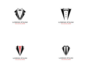 Fototapeta na wymiar Tuxedo logo design template