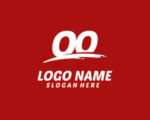 OO Initial with splash logo vector	
