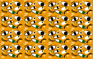 pattern of different kinds of eyes