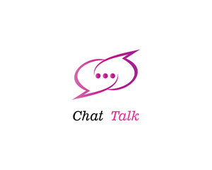 Speech bubble chat logo template icon