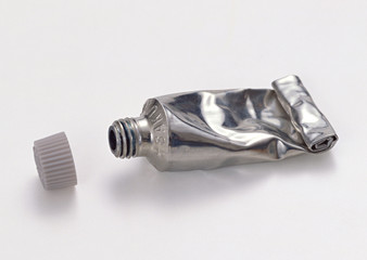 Color tube on white background